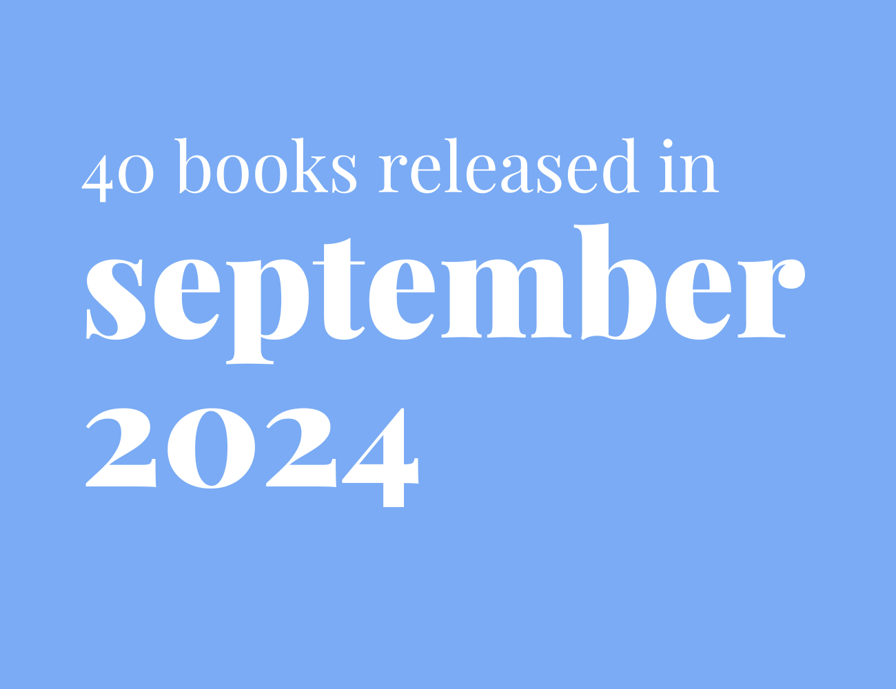 September 2024 Book Releases